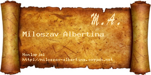 Miloszav Albertina névjegykártya
